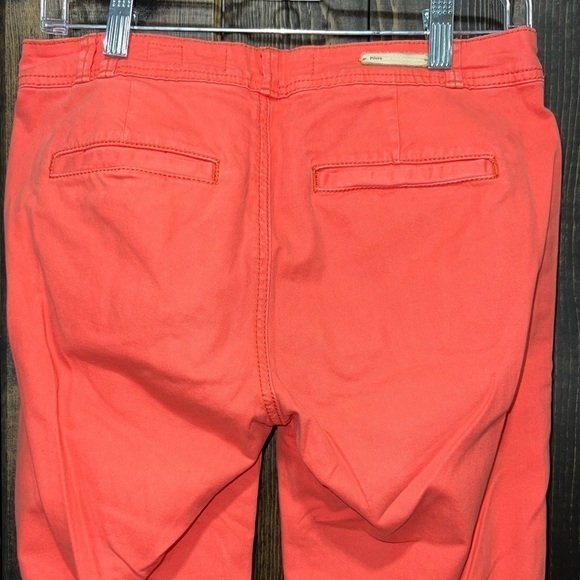 Anthropologie Pilcro and the Letterpress Pants Coral Straight Leg Jeans Mid Rise - Picture 5 of 7